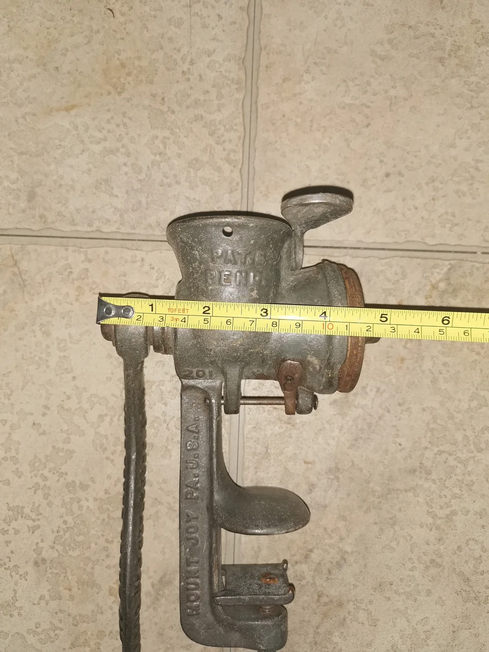 Antique No. 2 Manual Cast-Iron Food Chopper & Meat Grinder USA